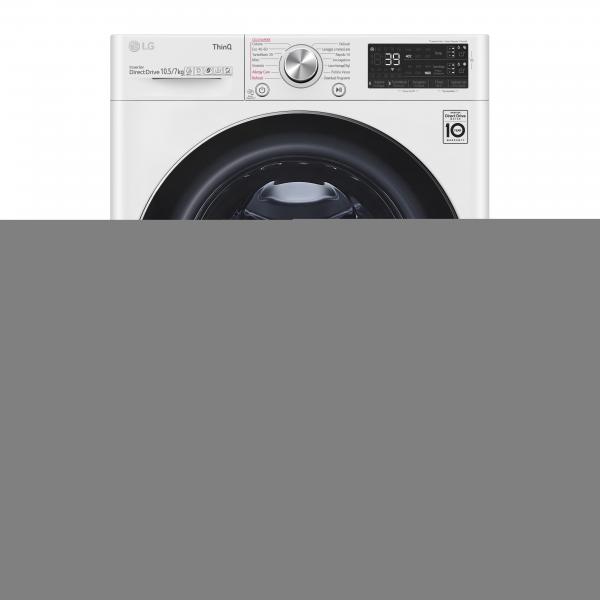 Lg f4dv710h2ea lavasciuga turbowash 360 ai dd autodose classe energetica a-e capacita` di carico 10,5-7 kg centrifuga 1400 giri profondita` 56,5 cm motore inverter direct drive vapore wi-fi