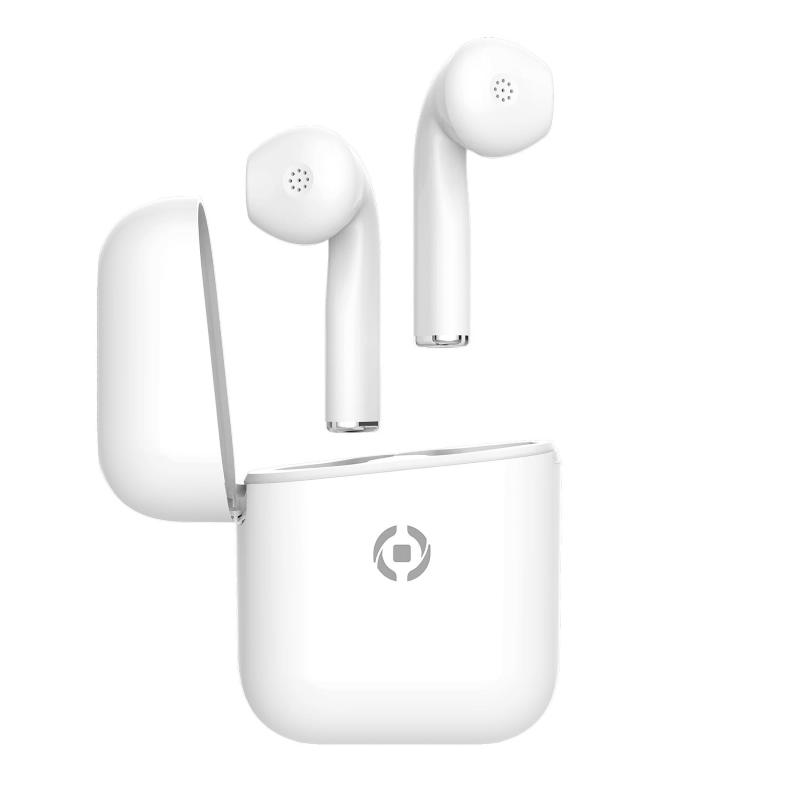 Celly zed 1 auricolari bluetooth a goccia con custodia di ricarica bianco