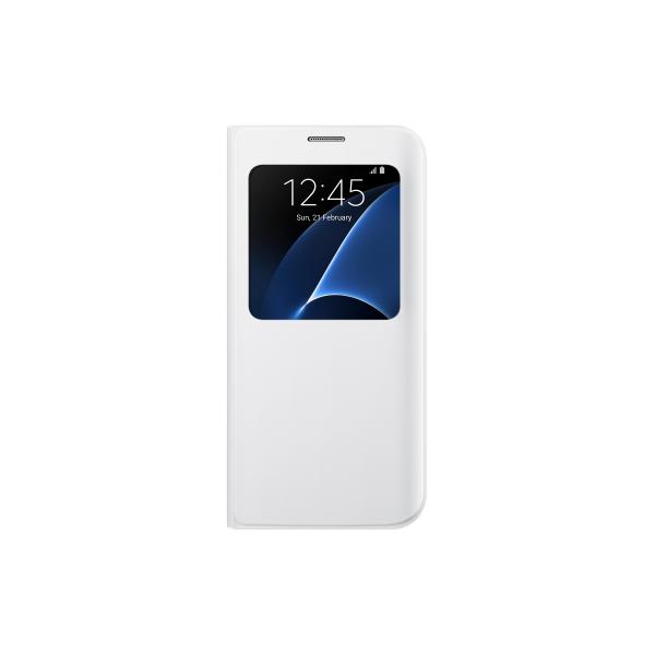 Custodia samsung ef-cg935pwegww galaxy s7 edge s view cover originale colore bianco