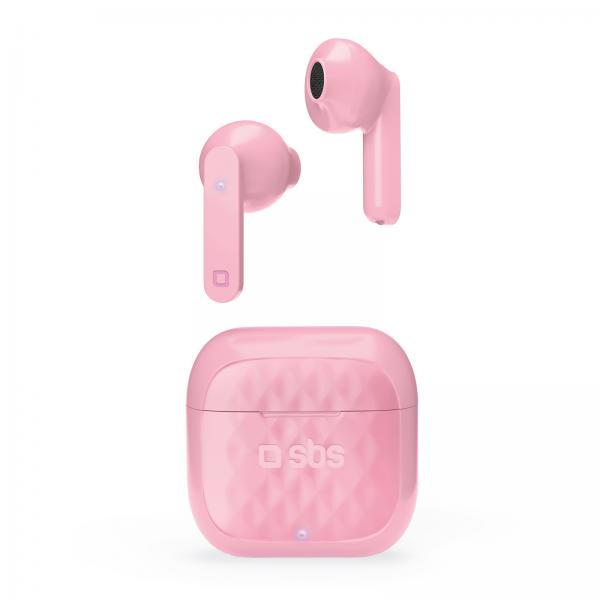 Sbs auricolari con microfono bluetooth air free rosa