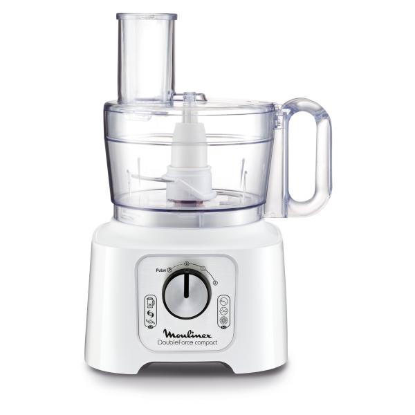 Moulinex fp544110 doubleforce compact robot da cucina 6 velocita` 800w bianco