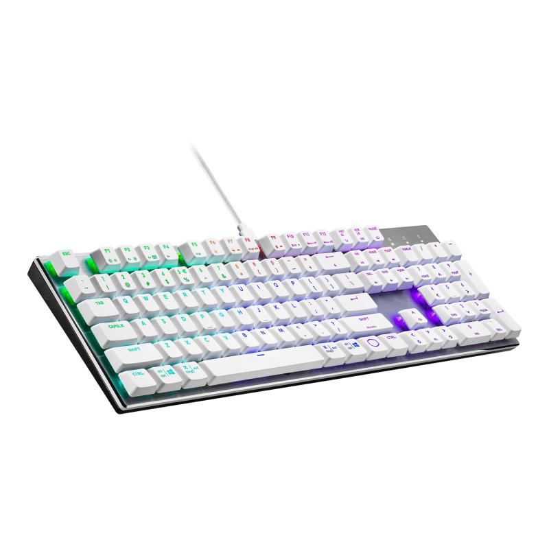 Cooler master sk652 tastiera meccanica rgb gaming switch red layout italiano silver white