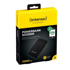 Intenso powerbank xs 20000 batteria portatile nero polimeri di litio 20000mah