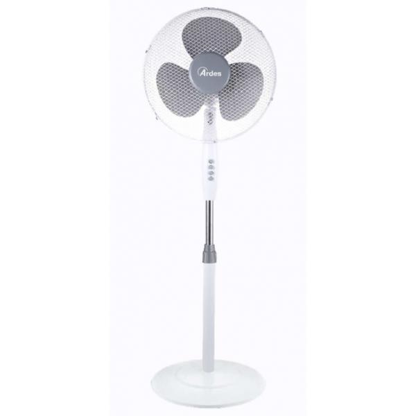 Ardes brisa 40pb ventilatore a piantana 3 pale 40cm base tonda 41cm altezza regolabile bianco