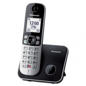 Panasonic kx-tg6851jtb cordless dect display 1.8`` blocco chiamate id vivavoce nero