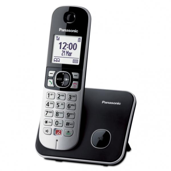 Panasonic kx-tg6851jtb cordless dect display 1.8`` blocco chiamate id vivavoce nero