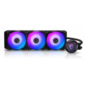 Msi dissipatore cpu a liquido mag coreliquid 360r v2 liquid cpu cooler 360mm radiatore 3x 120mm argb pwm fan argb illuminazione
