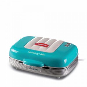 Ariete 1972 sandwiches e cookies party time piastra elettrica multifunzione 700w 3 piastre antiaderenti e intercambiabili azzurro