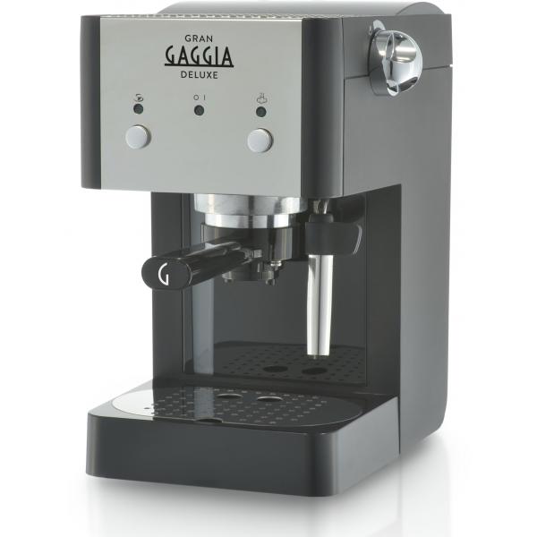 Gaggia ri8425-11 gran gaggia deluxe macchina da caffe` espresso manuale con erogatore di vapore nera
