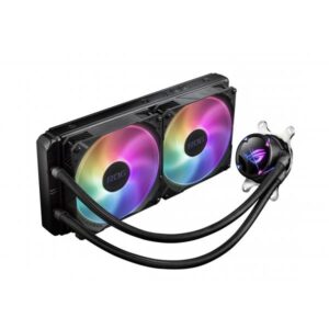 Asus rog strix lc ii 280 argb dissipatore a liquido all-in-one, due ventole rog da 140 mm, illuminazione argb indirizzabile, ventole axial-tech, lga 1150-1151-1155-1156-1200-2066 e amd am4-tr4, nero