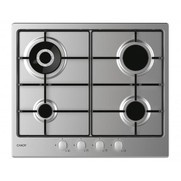 Candy chw6br4wx piano cottura a gas 4 zone 60 cm acciaio inox
