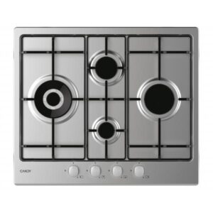 Candy chw6d4wx piano cottura a gas 4 zone 60 cm acciaio inox