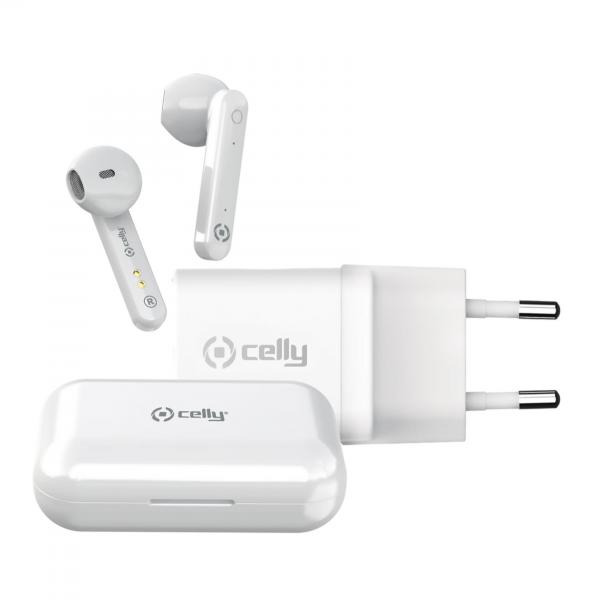 Celly power delivery 20w charger con true wireless earphones