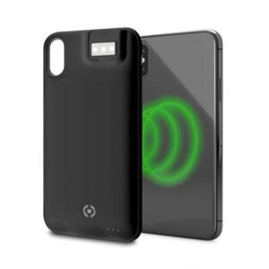 Celly powercase wireless cover powerbank per iphone xs-x nero
