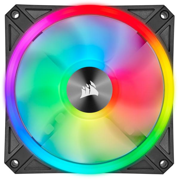 Corsair icue ql140 rgb ventola con led rgb da 140 mm 34 led rgb regolabili singolarmente fino a 1.250 giri/min silenziosa smorzatori in antivibrazione confezione singola