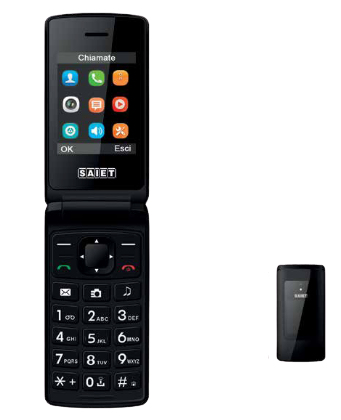 Saiet like st-mc20 dual sim 2.4 clamshell radio fm italia black
