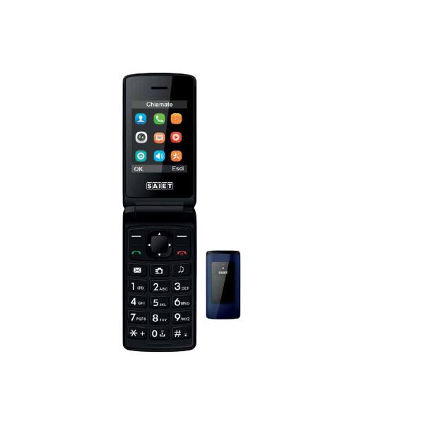 Saiet like st-mc20 dual sim 2.4 clamshell radio fm italia blu