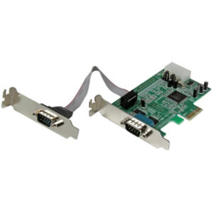 Startech scheda pci express seriale nativa basso profilo a 2 porte rs-232 con 16550 uart