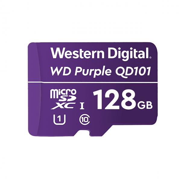 Western digital wd purple sc qd101 wdd128g1p0c scheda di memoria flash 128gb uhs-i u1 - class10 uhs-i microsdxc viola