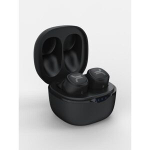 Wesc auricolari true wireless con custodia di ricarica con led 20 ore di riproduzione controlli touch resistenti all`acqua ipx6 nero
