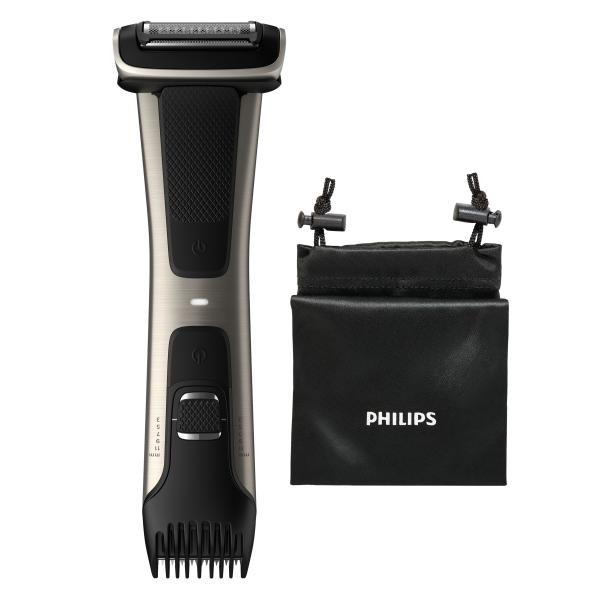 Philips bg7025-15 bodygroom 7000 depilatore corpo da uomo wet and dry testina 4d autonomia 80 min nero