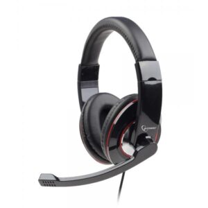 Cuffie stereo techmade mhs-u-001 con microfono usb colore rosso nero