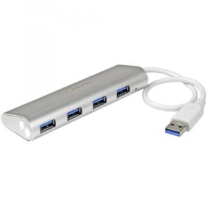 Startech hub usb 3.0 a 4 porte compatto e portatile con cavo integrato