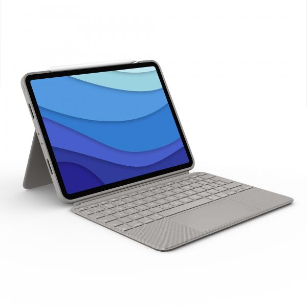 Logitech combo touch custodia tastiera 11 apple smart connector qwerty italiana sabbia