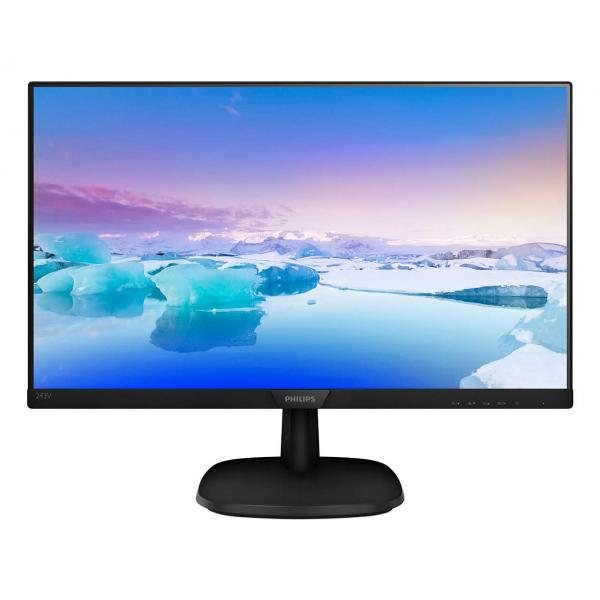 Philips 243v7qsb/00 23.8 led ips formato 16:9 contrasto 1.000:1 1xvga 1xdvi colore nero garanzia italia