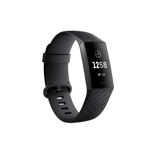 Fitbit charge 3 tracker fitness corpo colore grafite/nero
