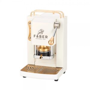 Faber pro mini deluxe macchina da caffe 44mm selezione pure white ottone