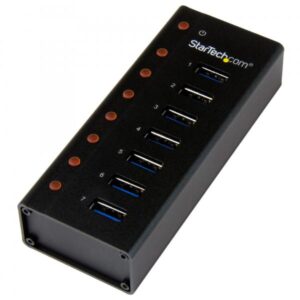 Startech consumer io 7 porte usb 3 hub desk / wall compact e durable per travel