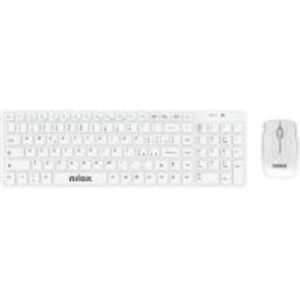 Nilox nxkmww00005 kit tastiera e mouse wireless bianco