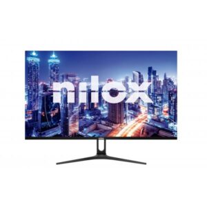 Nilox monitor 22``, monitor full hd con schermo frameless, risoluzione 1920x1080 px, porte hdmi e vga, tempo di risposta 5ms, luminosita` 250 cd-m2, cavo hdmi e stand incluso, design minimalista