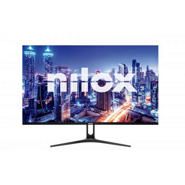 Nilox monitor 22``, monitor full hd con schermo frameless, risoluzione 1920x1080 px, porte hdmi e vga, tempo di risposta 5ms, luminosita` 250 cd-m2, cavo hdmi e stand incluso, design minimalista