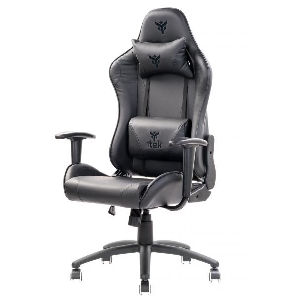 Itek playcom pm20 sedia per gaming universale seduta imbottita nero