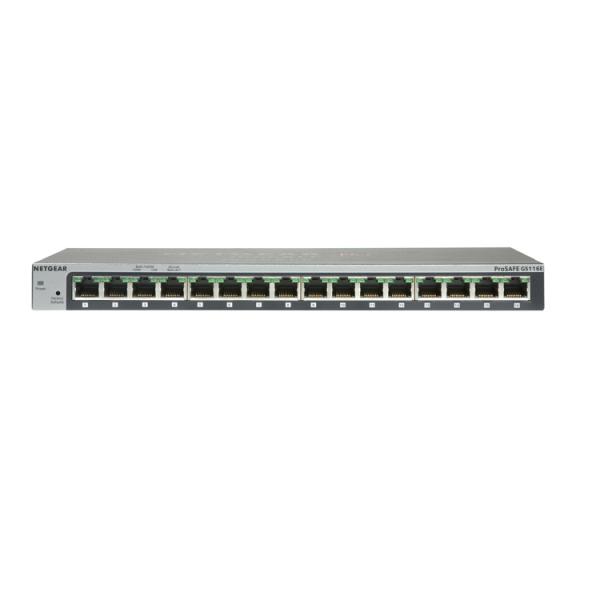 Netgear gs116ge prosafe 16 port gigabit desktop switch