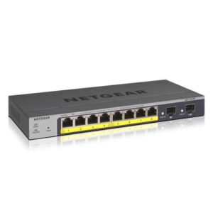 Switch netgear 8 porte (di cui 2 sfp) gigabit poe ipv4 gs110tp-300eus