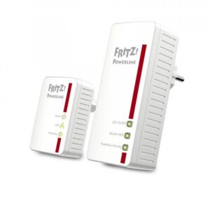 Avm fritz! powerline 540e wlan set international - adattatore - estensore della linea di alimentazione, plc, compatibile homeplug av2, ieee p1901, 500 mbps, punto di accesso wifi integrato n, 2 porte lan fast ethernet, interfaccia in italiano