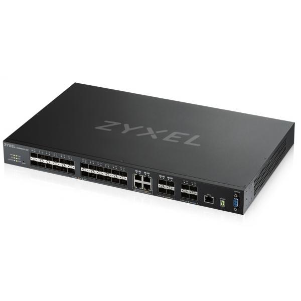 Zyxel switch 24 porte lan gigabit sfp + 4 porte gigabit dual+4 porte 10g sfp+ managed l3 rack
