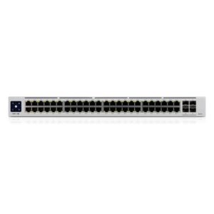 Ubiquiti usw-pro-48-poe-eu switch gestito l2/l3 48 porte gigabit 10/100/1000 di cui 40 porte poe+ 8 porte poe++ (poe 600 w) 4 porte sfp+ montabile a rack