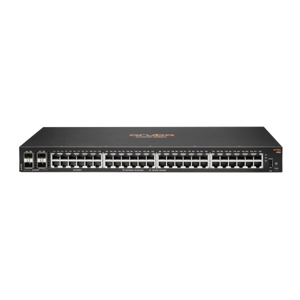 Hp enterprise aruba 6100 48g 4sfp+ switch l3 gestito 48 x 10-100-1000 + 4 x 1 gigabit - 10 gigabit sfp+ flusso d`aria da laterale a laterale