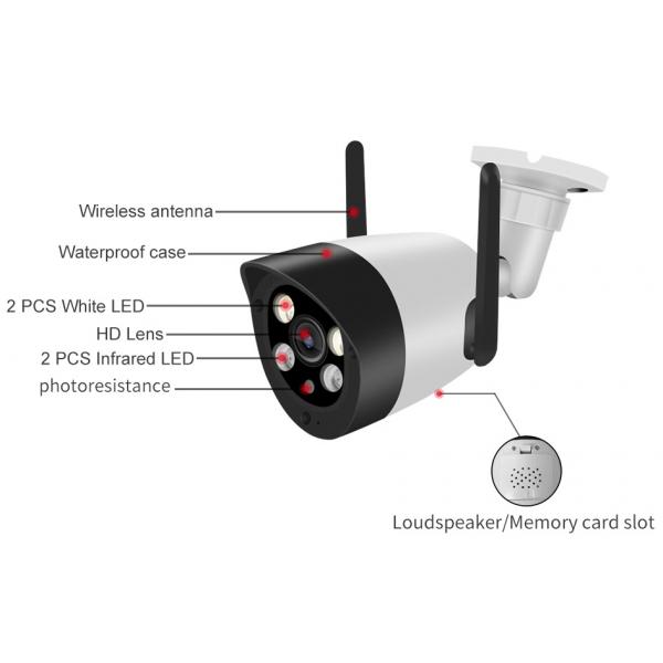 Tecno telecamera ip/p2p wifi 3.6mm 2mpx night view tc-3020wf-ip