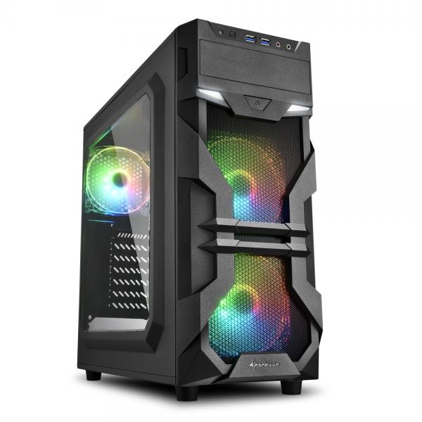 Sharkoon vg7-w rgb gaming atx finestra in acrilico rgb color