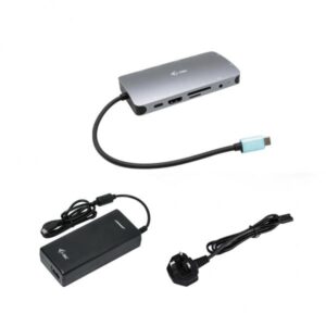 I-tec usb-c metal nano dock hdmi-vga with lan charger 112w