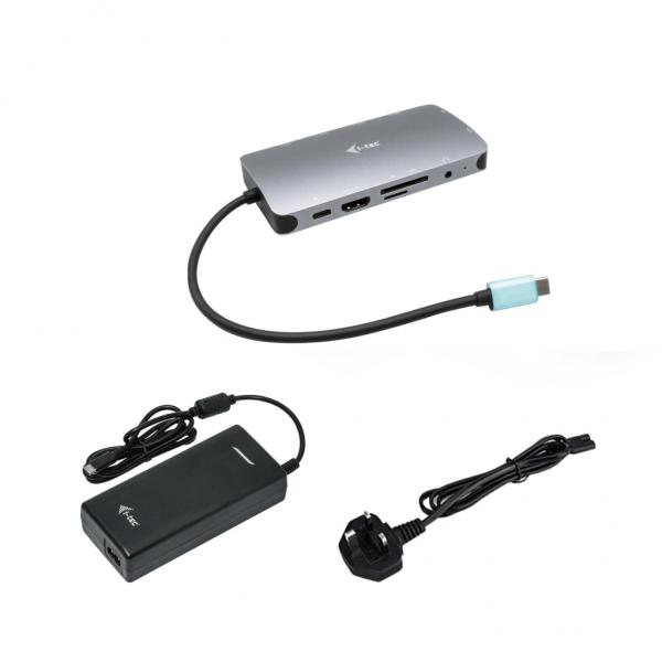 I-tec usb-c metal nano dock hdmi-vga with lan charger 112w