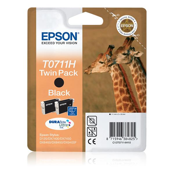 Epson twin pack t0711h 2 cartucce nero