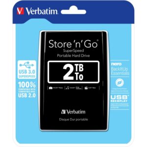 Verbatim hard disk usb3.0 2tb 2.5`` slim