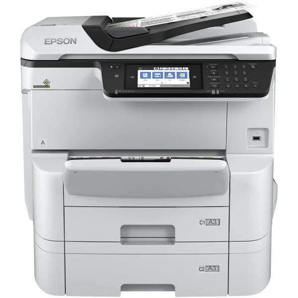 Epson workforce pro wf-c8690dtwf stampante multifunzione ink-jet a colori a3 24ppm 4.800x1.200dpi adf fronte/retro fax lan wi-fi nfc usb-b 3.0