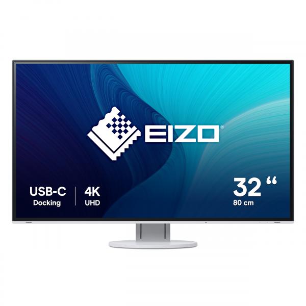 Eizo flexscan ev3285-wt 31.5 led ips 16:9 4k uhd 5ms contrasto 1.300:1hub usb dispalyport hdmi pivot altoparlanti incorporati bianco